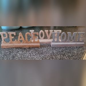 Peace,Love,Home Lettering